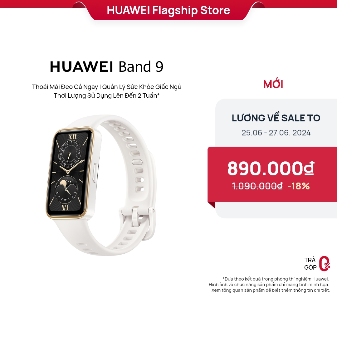 Vòng đeo tay thông minh HUAWEI Band 9 | Thiết kế siêu mỏng | Phân tích khoa học Giấc Ngủ | Thời Lượng Pin Vượt Trội | Hàng Chính Hãng