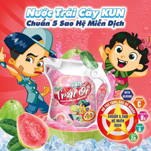 [HCM]NƯỚC ỔI KUN TÚI 110ML