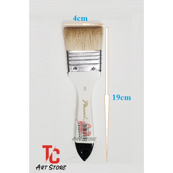 Cọ bản lông mềm, cọ ngang thân trắng, cọ phoenix mã 716 - lông thỏ