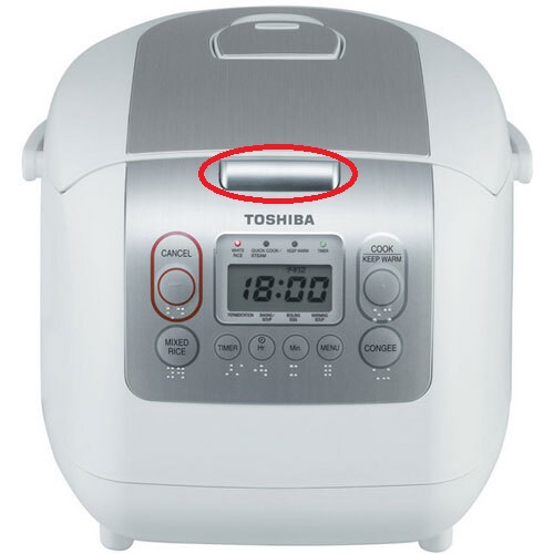 Bộ lẫy khóa nắp nồi cơm điện toshiba RC-10NMF & RC-18NMF