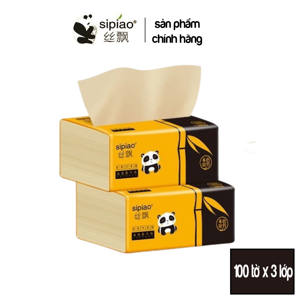 Gói 100 tờ giấy ăn siêu dai sipiao 3 lớp - mã 1028
