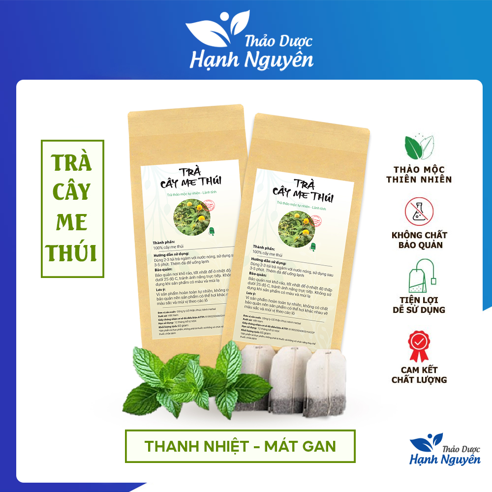 Trà cây me thúi túi lọc, bịch 30 tép x 3g, đậm hương vị trà - Thảo Dược Hạnh Nguyên