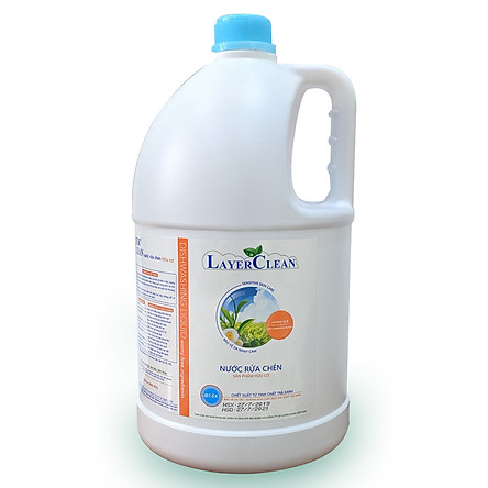 Nước rửa chén bát hữu cơ layer clean hương quế can 5l
