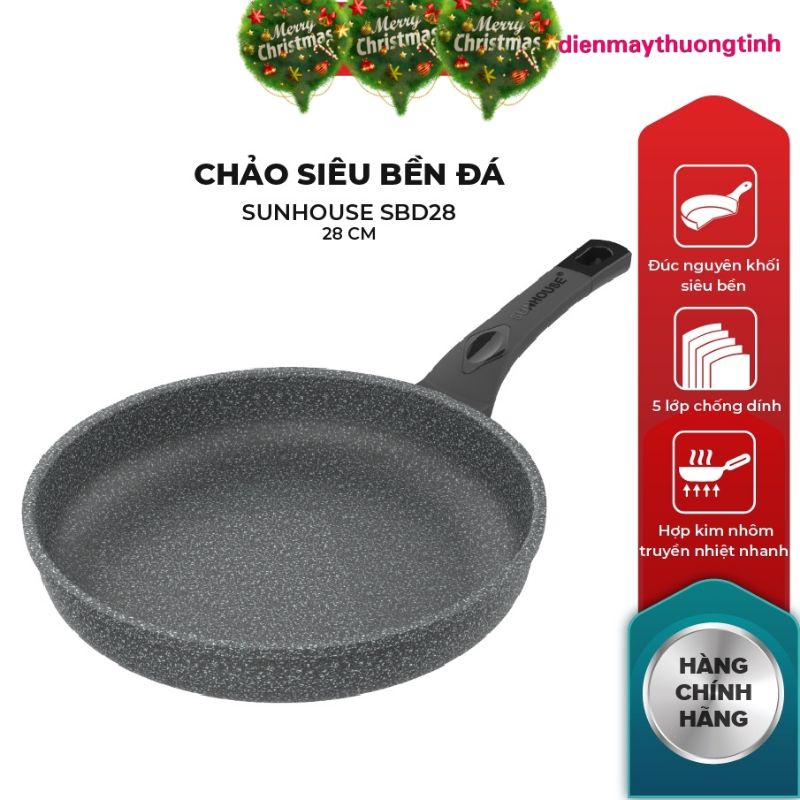 Chảo đá chống dính cao cấp sunhouse size 28 giá rẻ