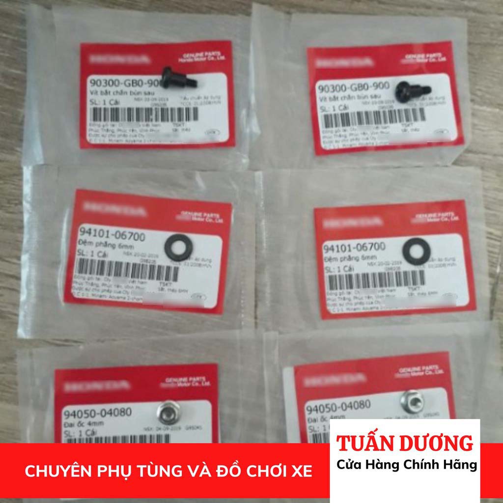 Bộ ốc bắt chắn bùn sau dành cho honda dream wave hàng nguyên bản bộ ốc bắt hến xe dream wave các loại