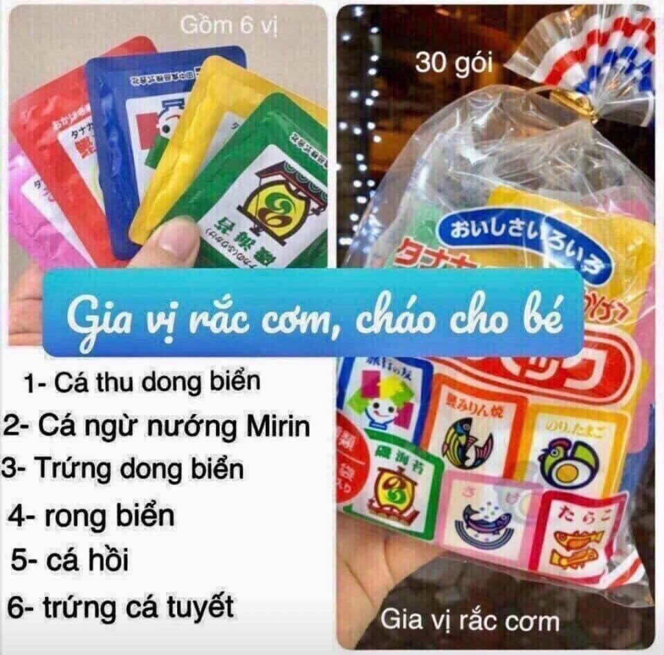 Gia vị rắc cơm Furikake cho bé ăn dặm 6 vị Nhật Bản 75g - T6/2024