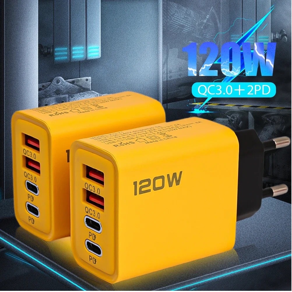 Cóc sạc, củ sạc nhanh 120w 4 cổng đâu 2