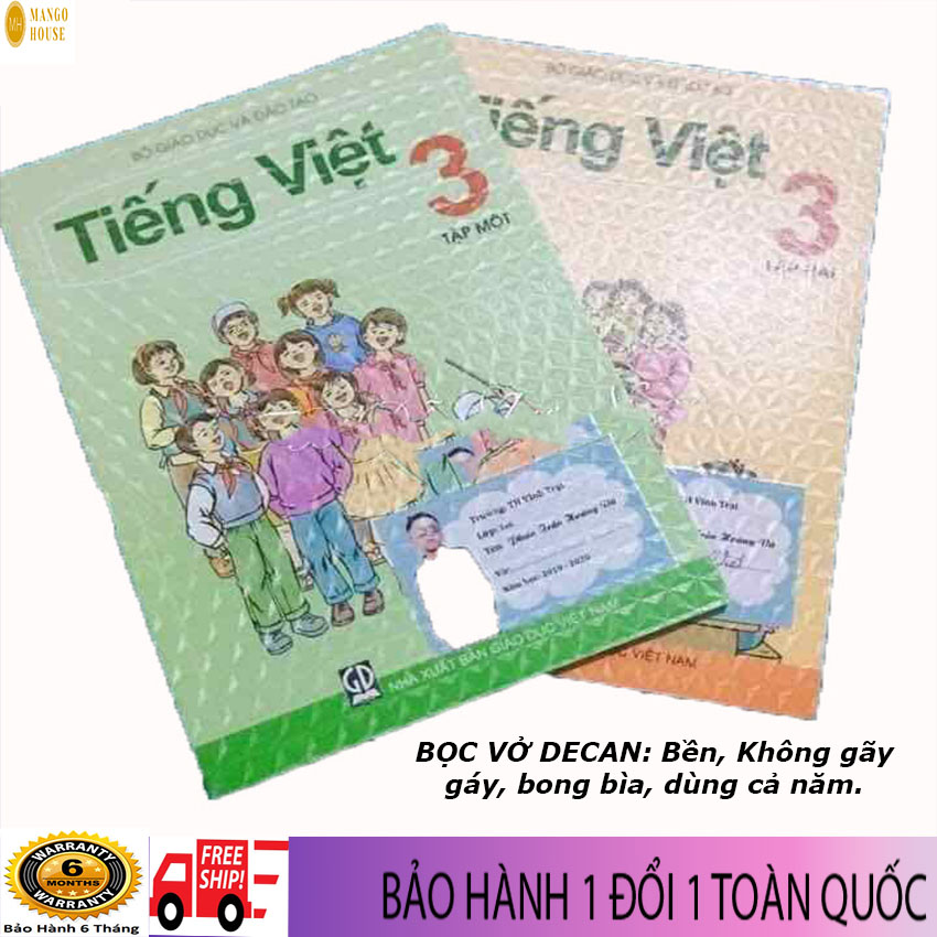 Bọc Vở Decan - Set 10 cái  -  Mango House- Bền, Không gãy gáy, không bung, không lo rách bìa, gọn, bé dùng cả năm học- Bọc vở decal, boc vơ, bọc vở giấy, bọc vở nilong, bọc vở hồng hà, bọc vở bts, bọc vở đẹp.