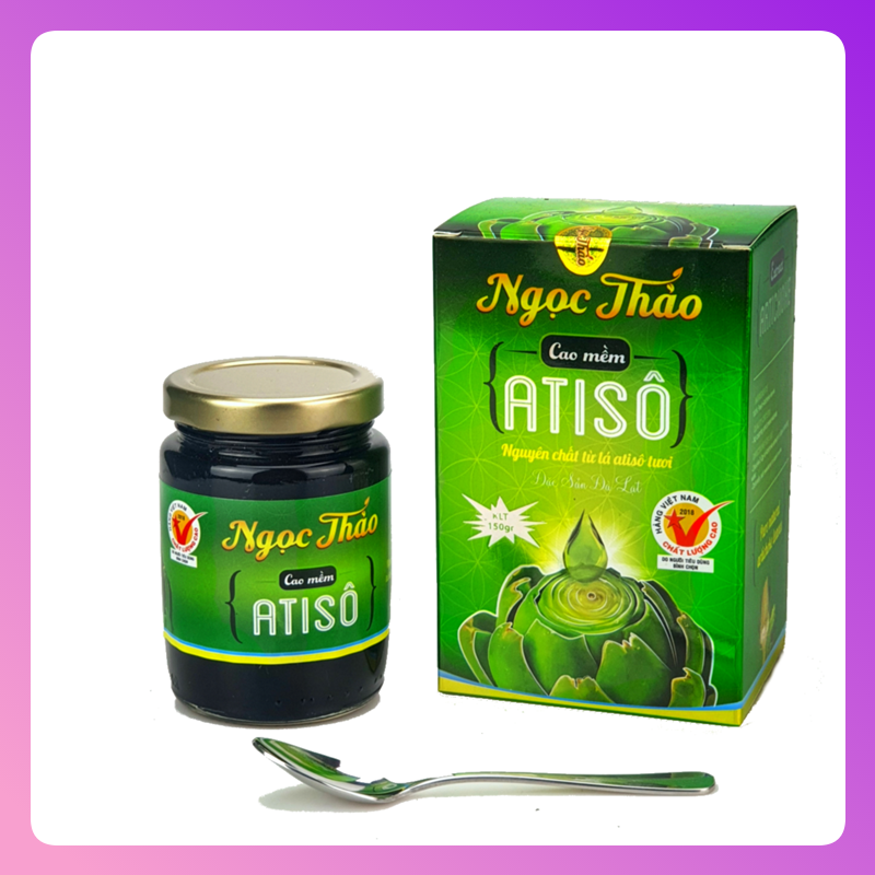 Hộp Cao Atiso lá tươi Ngọc Thảo (1 hũ thủy tinh x 150g) | 150gram giúp cải thiện chức năng gan đem lại cho bạn lá gan khỏe mạnh