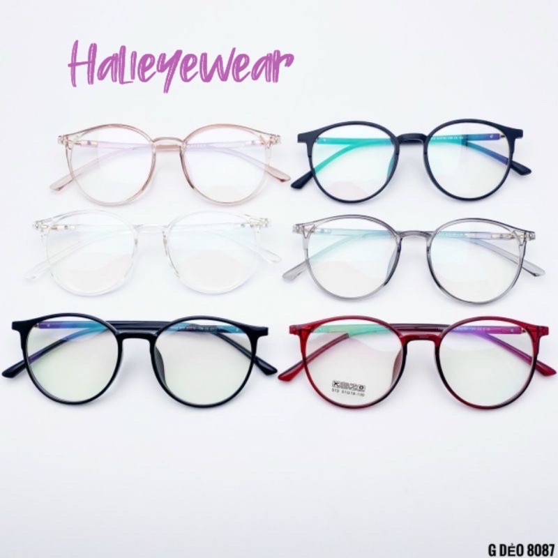 Gọng kính cận siêu dẻo dáng tròn mã 513 Halieyewear
