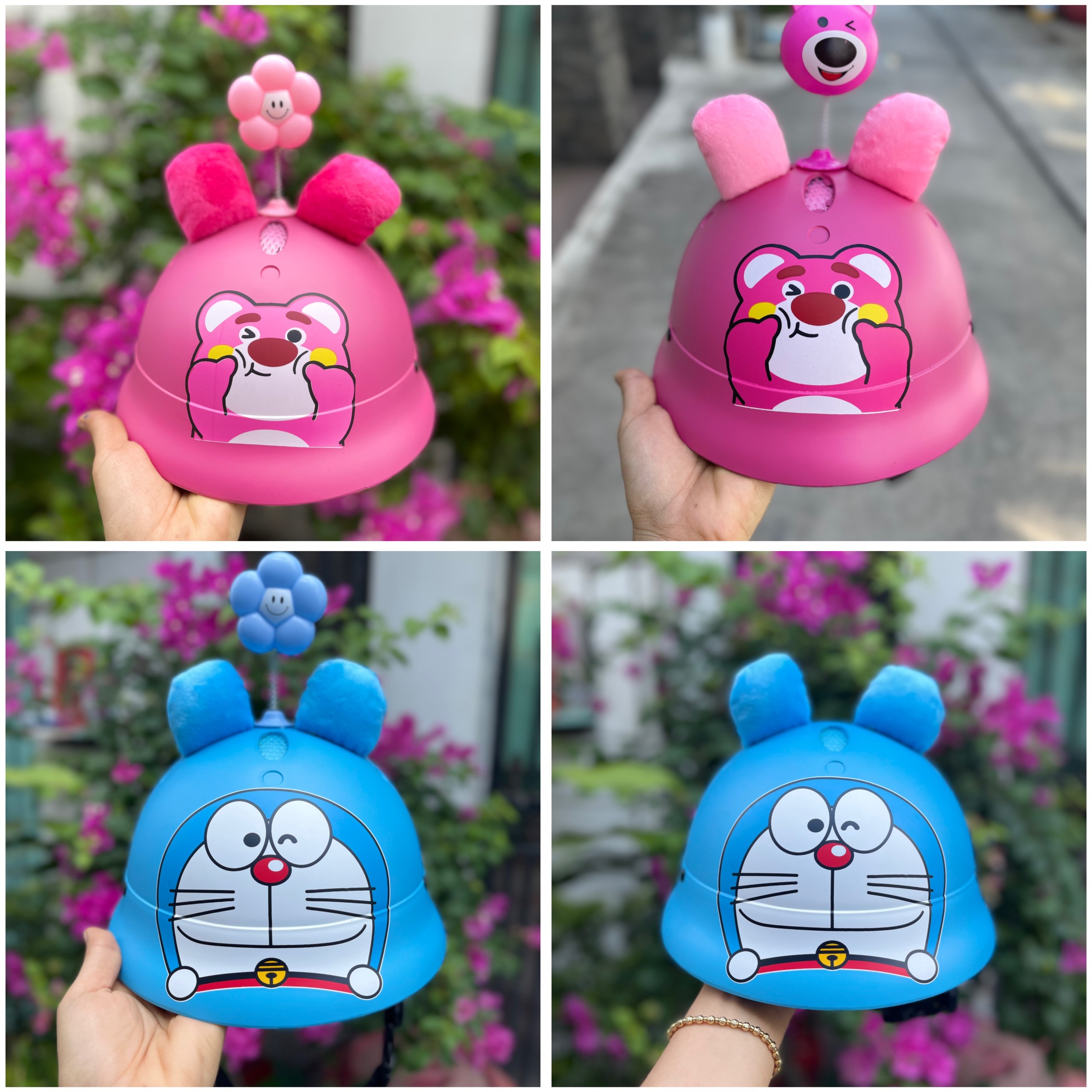 Nón bảo hiểm cối cho bé siêu dễ thương cho bé từ 2 tuổi đến 7 tuổi