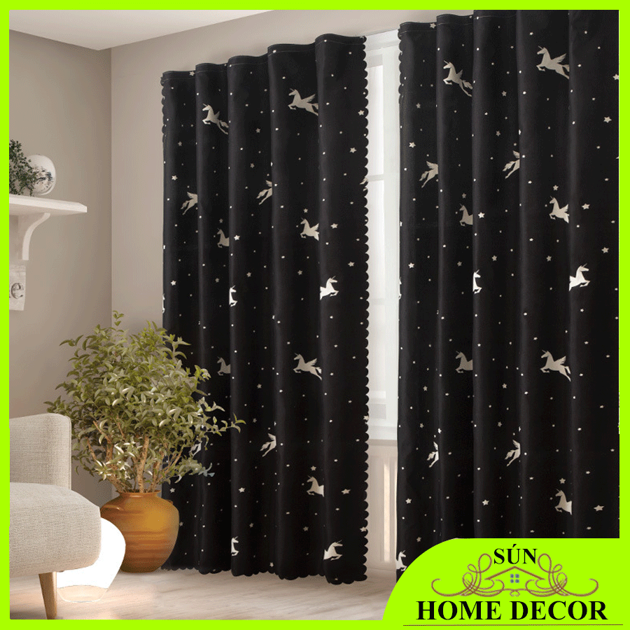[MÀU ĐEN- CAO 2M25- GIÁ SIÊU SALE] Rèm cửa sổ, cửa phòng ngủ chống nắng giá rẻ, RÈM che cửa sổ Trang trí cửa sổ, tường phòng, cửa ra vào siêu đẹp, mành màn che cửa, che tường