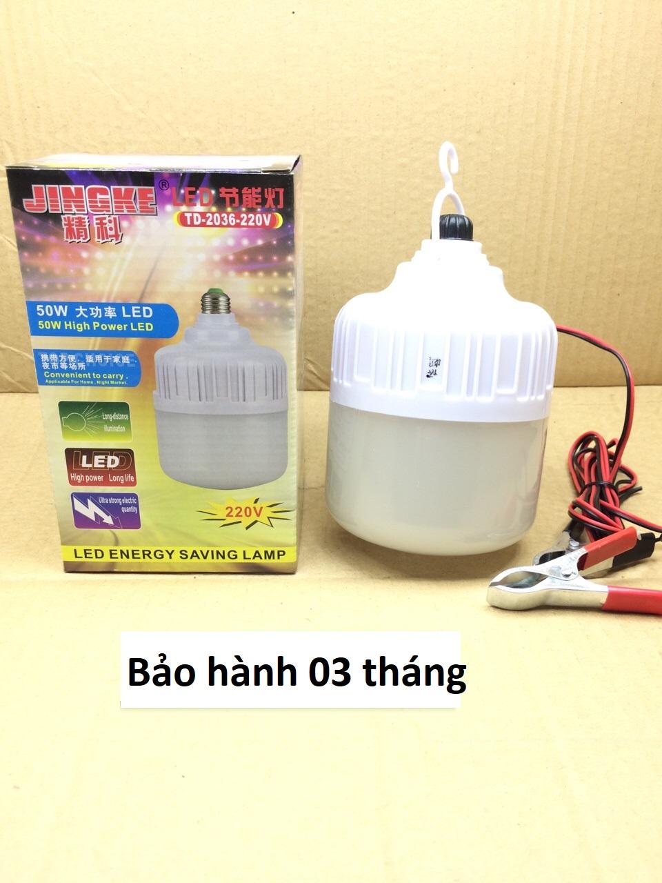 Đèn Led Trụ 50W kín nước kẹp bình ắc quy 12V