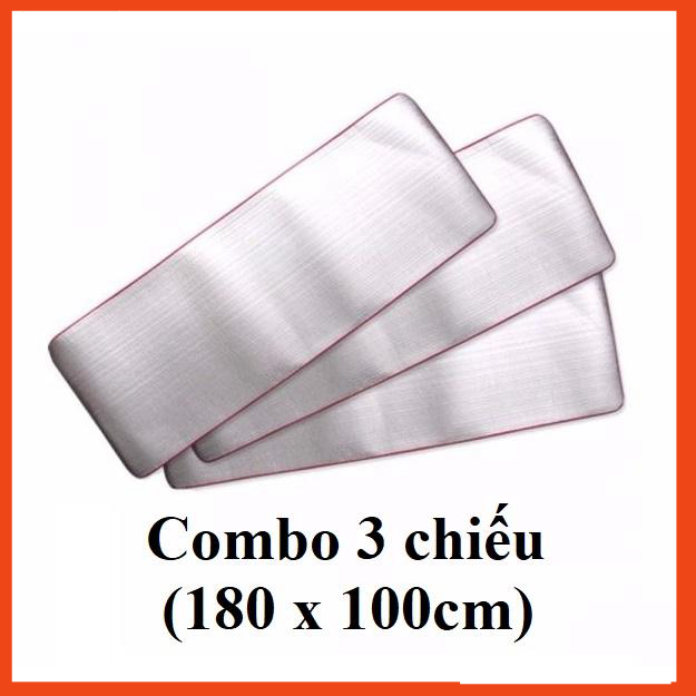 Combo 3 chiếu ngủ trưa, chiếu du lịch, thảm ngủ văn phòng gấp gọn