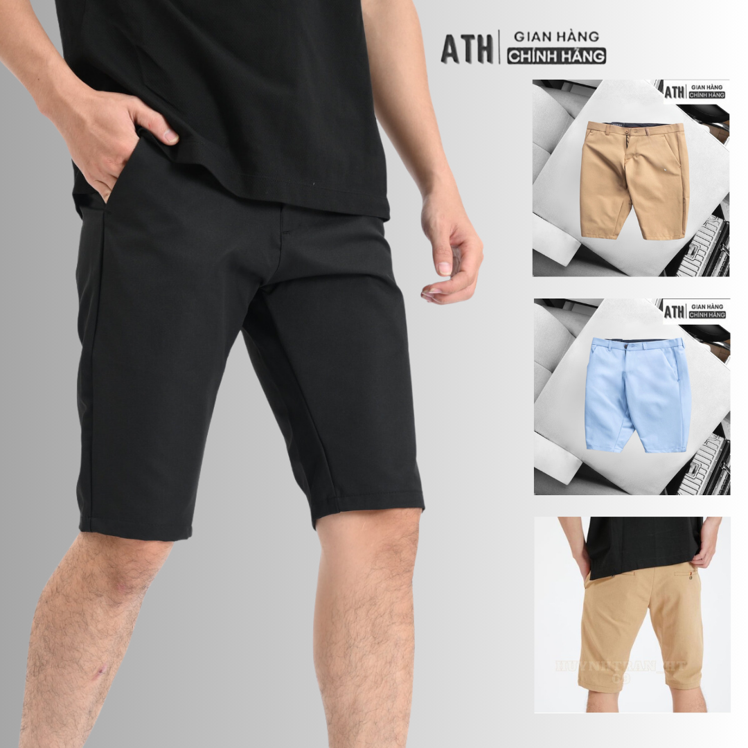 Quần short tây nam, quần short âu nam co giãn 2 chiều, quần sọt tây nam không nhăn không xù ATH