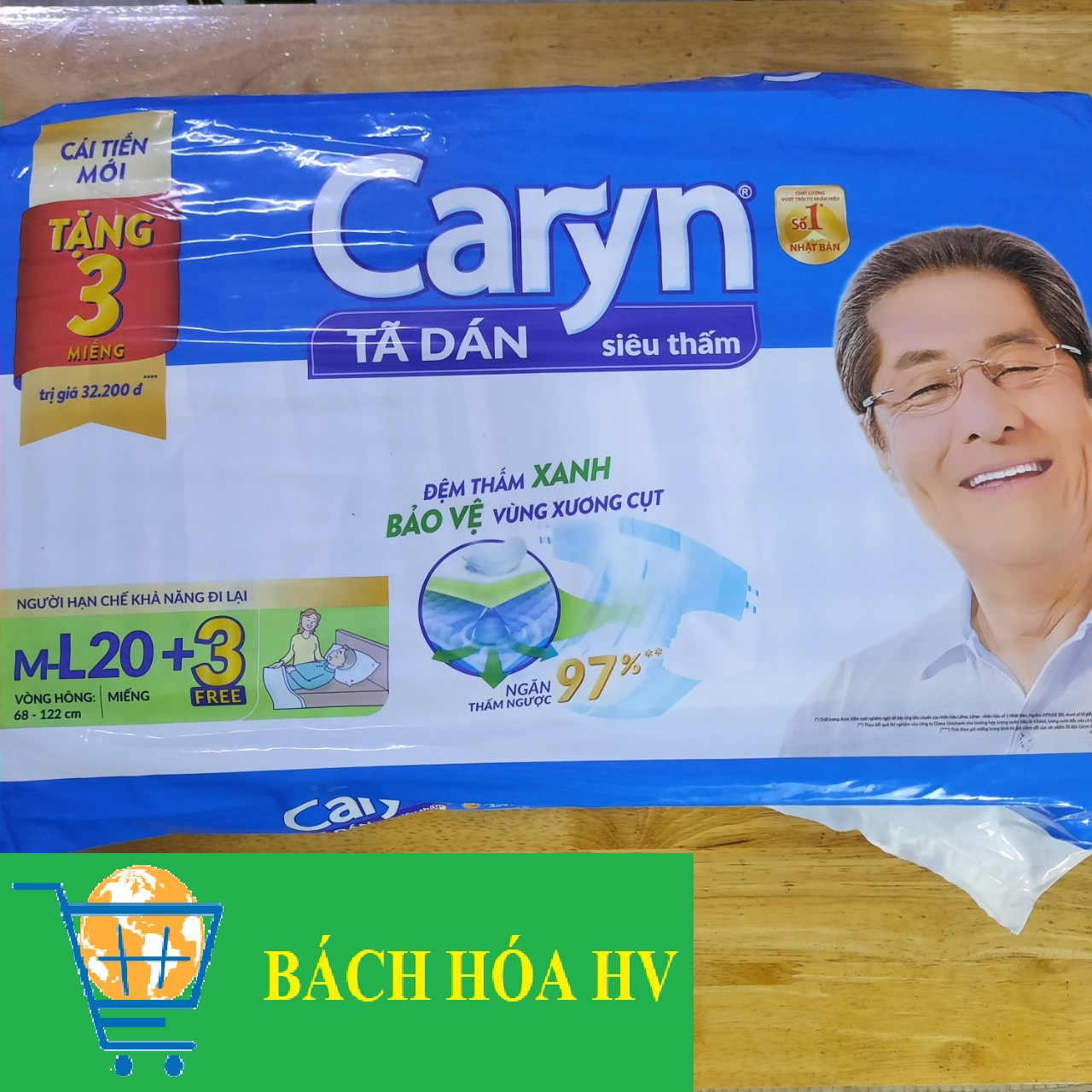 Tã caryn người già m/l 20 + 3 - bach hoa hv