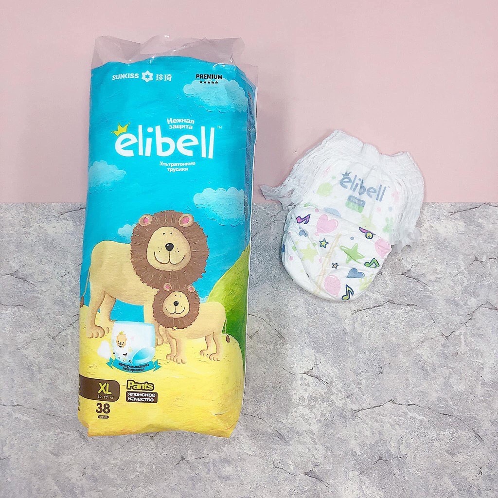 Bỉm quần ELIBELL nội địa Nga cấp Size XL38 (11-17kg): 38 miếng/ bịch