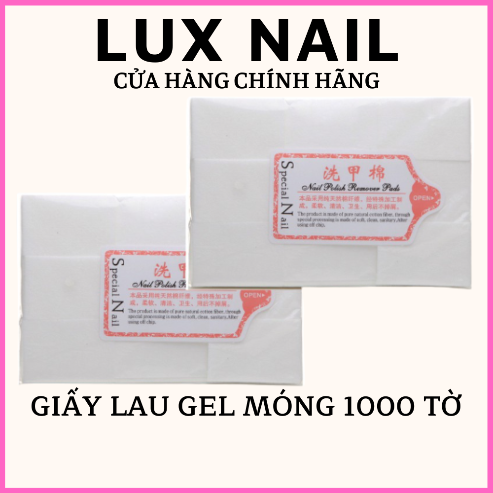 Giấy lau gel nail 1000 tờ , giấy vệ sinh bề mặt móng cứng mịn loại 1