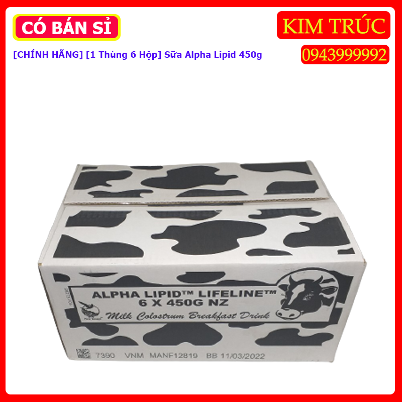 [CHÍNH HÃNG] [1 Thùng 6 Hộp] Sữa Alpha Lipid 450g