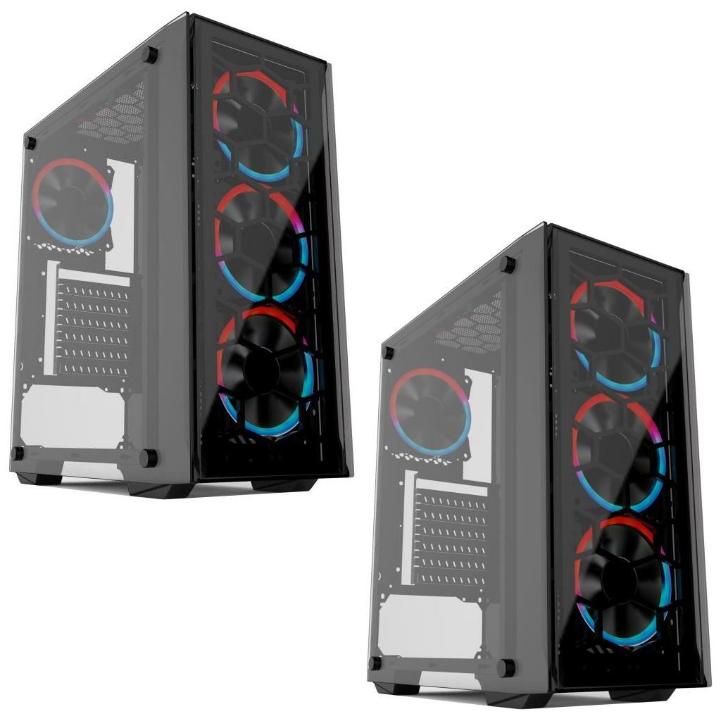 Vỏ case máy tính vsp ka-190 kính cường lực gaming hông trong suốt có thế gắn led mẫu cực đẹp thùng máy tính siêu bền mẫu đẹp bán chạy