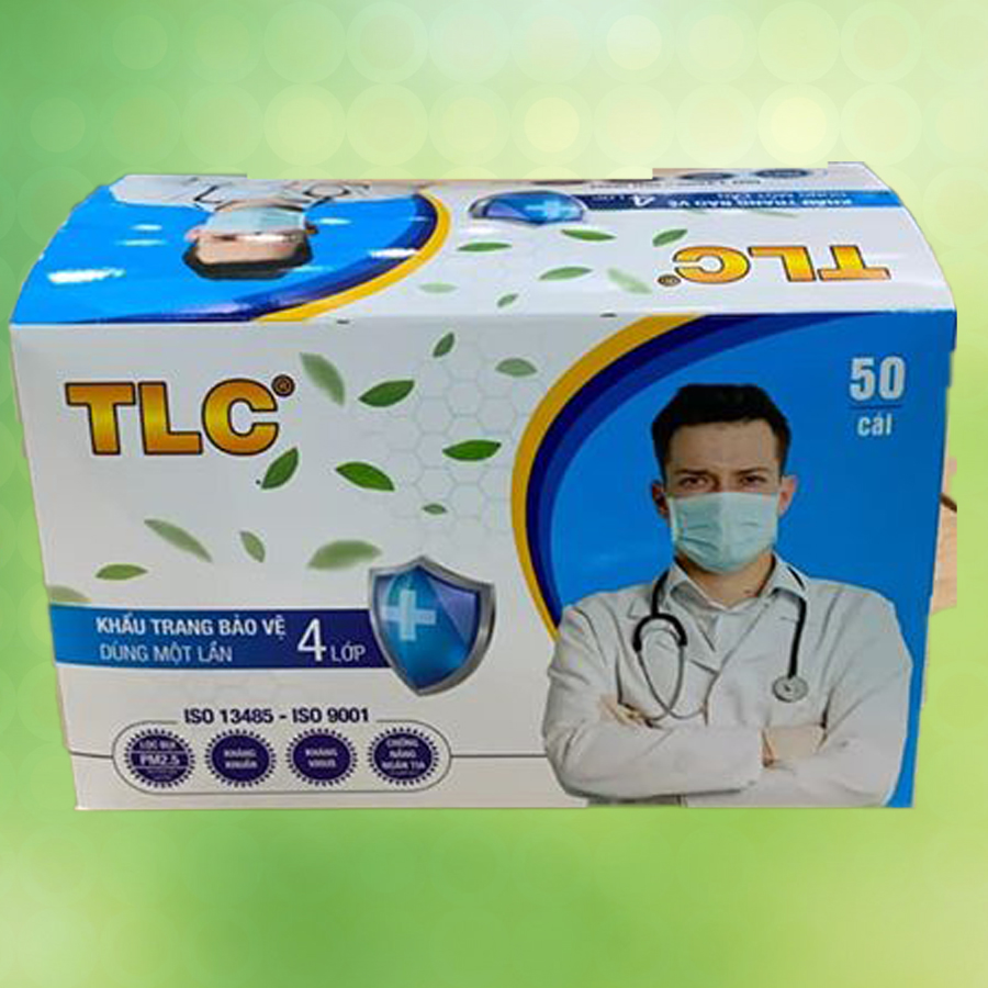 [HCM]KHẨU TRANG Y TẾ TLC 4 LỚP 50 PCS