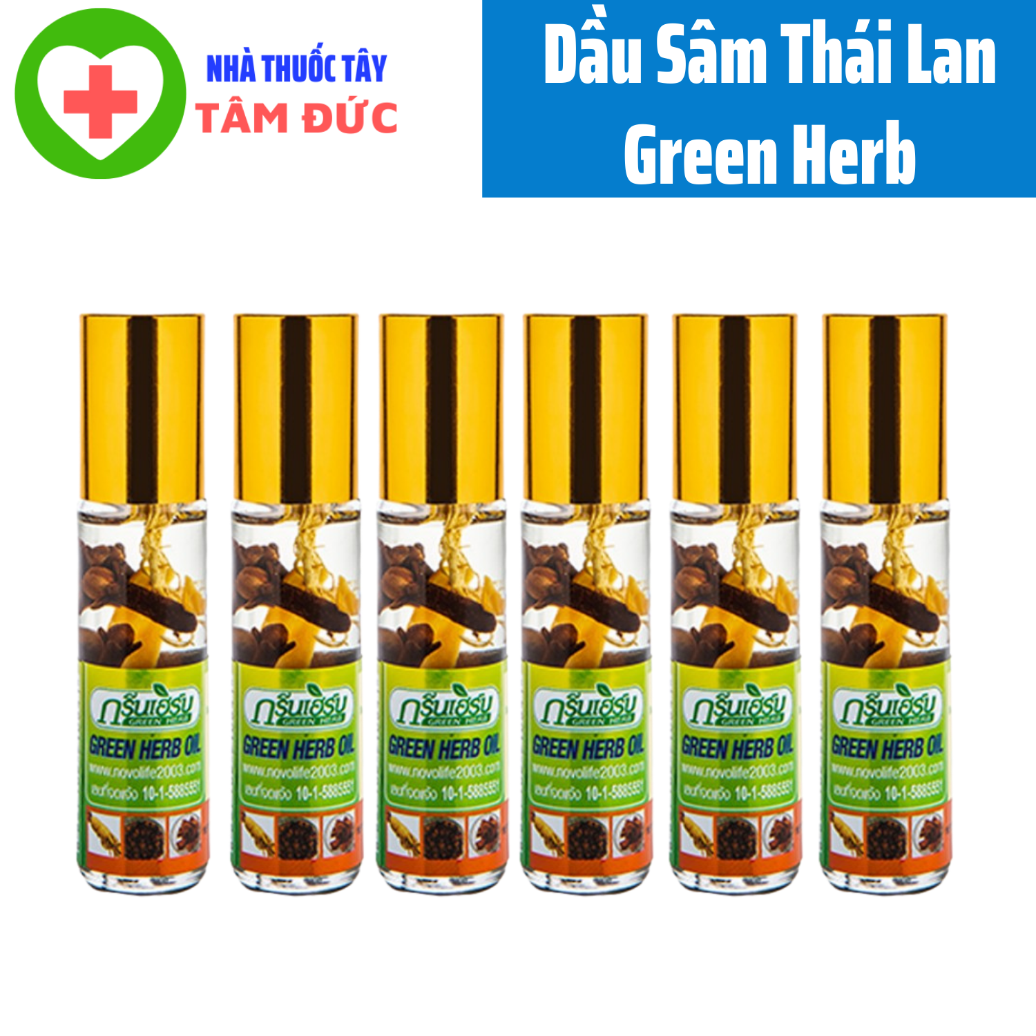 Dầu sâm thảo dược thái lan green herb oil 8cc