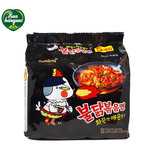 Lốc 5 Gói Mì khô Gà Cay Samyang Hàn Quốc Vị Truyền Thống (COMBO 5 GÓI)