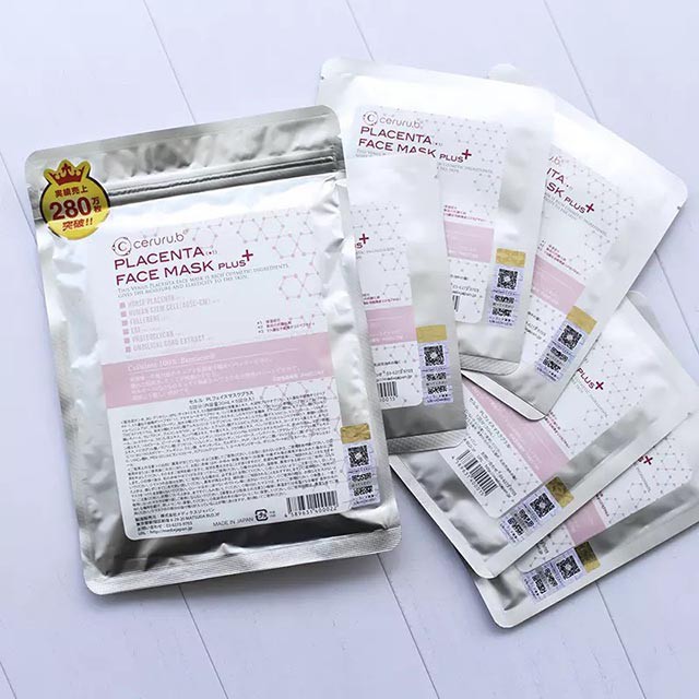 [GIẢM 5% ĐƠN 129K][HCM]Lẻ Miếng Mặt Nạ Nhau Thai Nhật Ceruru.B Placenta Face Mask Plus+