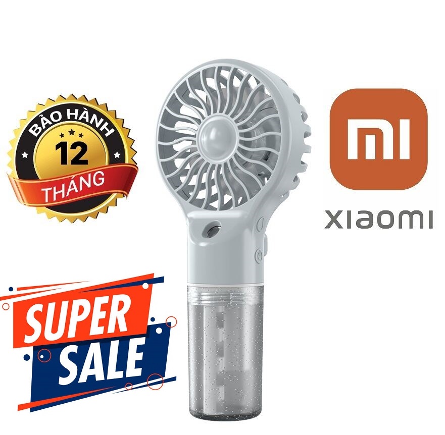 Mall ALL Xiaomi Quạt Phun Sương Cầm Tay Dễ Thương Mini Đập Tan Hè Nắng Nóng Quạt Phun Sương 6619. Quạt Cầm Tay Di Động Quạt Sạc Cầm Tay Chạy Bằng Pin Điều Chỉnh Gió 4 Tốc Độ, Gió Mạnh Phun nano, Ít Tiếng Ồn, Tuổi Thọ Pin Dài, Làm Đẹp Dưỡng