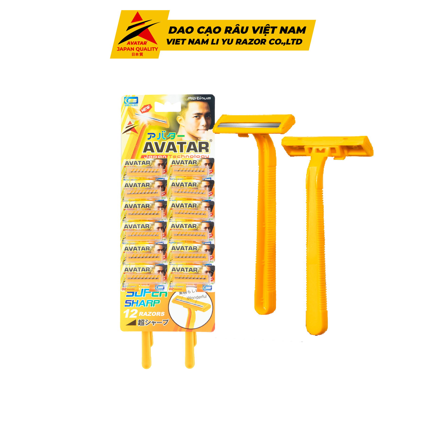 [HCM]Dạo Cao Râu LiYu Avatar Cán Nhựa Hai Lưỡi Vĩ 12 cây