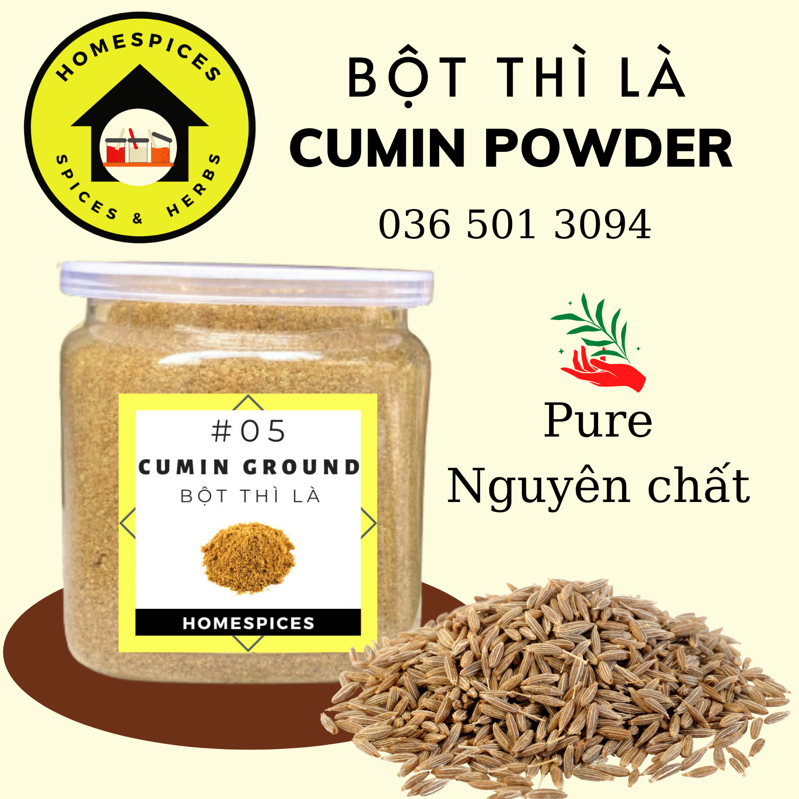 (VOUCHER FREESHIP BÊN DƯỚI) Bột thì là nguyên chất - Cumin powder bột xirom powder HOMESPICES gia vị của mọi nhà - bột xirom - bột hạt thì là -bột cumin - bột gia vị - bột thìa là - gia vị nấu ăn nhà bếp - cumin ground - homespices