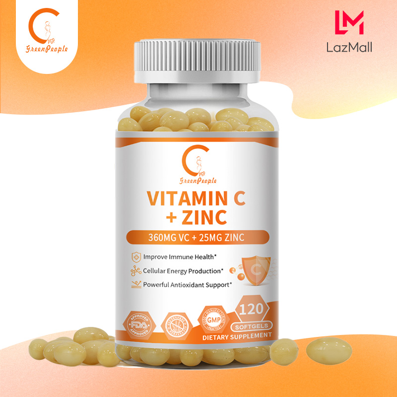GPGP GreenPeople vitamin C 1000mg zinc capsules with rose hips and citrus bioflavonoid immune support suppressed antiodants protection
