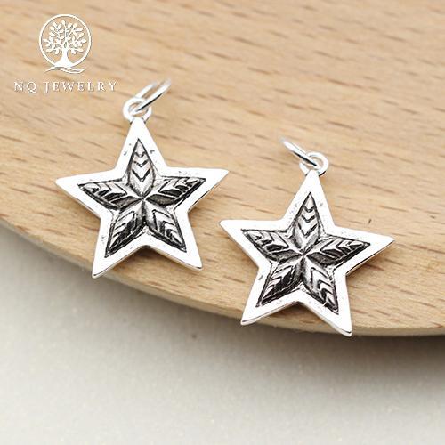 [HCM]Phụ kiện bạc hình ngôi sao nhỏ pha lê treo 7.25x9mm - NQ Jewelry