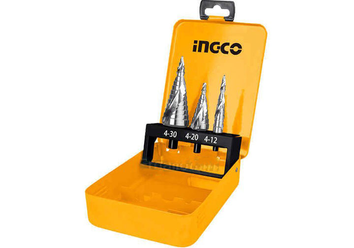 Bộ 3 mũi khoan chóp nón ingco aksds0302