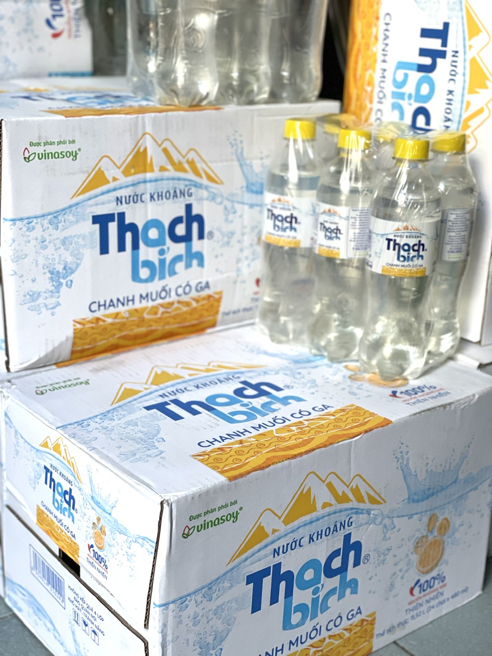 Nước khoáng Thạch Bích- Chanh muối có gas