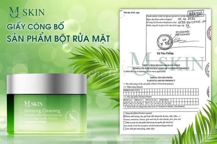 Bột rửa mặt nhân sâm MQ Skin Bột rửa mặt MQSkin