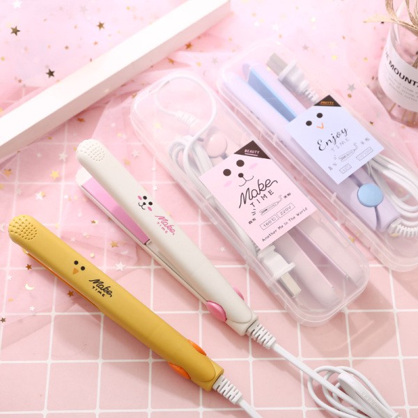 [HCM]Máy Ép Duỗi Tóc Mini Full Box Máy duỗi tóc uốn tóc mini Loại 1 ( tiện lợi cầm tay đi du lịch)-Có hộp đựng nhựa -  Máy Uốn Duỗi Mini 3in1 Cao Cấp Siêu Đẹp Giá Rẻ Dễ Dàng Tạo Nhiều Kiểu Tóc