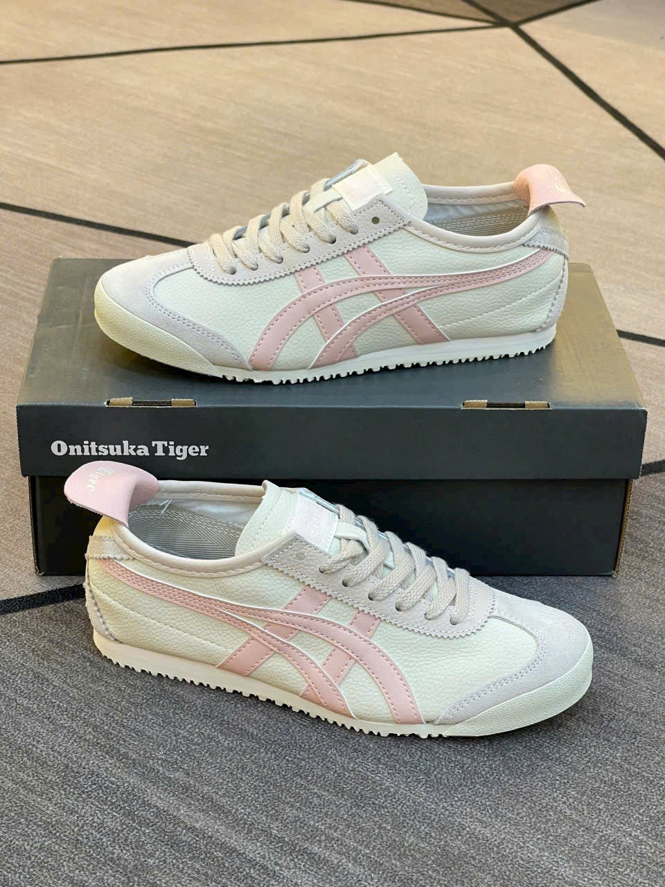 Giày sneaker  Onitsuka Tiger Mexico White Pink, Giày thể thao Nam nữ Onitsuka Tiger Màu Hồng xinh