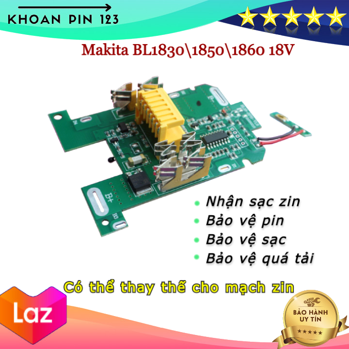 Mạch sạc bảo vệ pin 5s loại xịn thay thế cho pin makita bl1830/1850/1860 18v