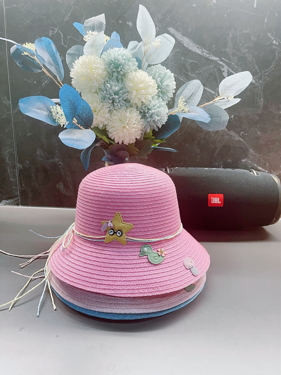 Mũ cói hình sao chất mềm không gây đau đầu siêu đẹp cho bé gái 2-5 tuổi