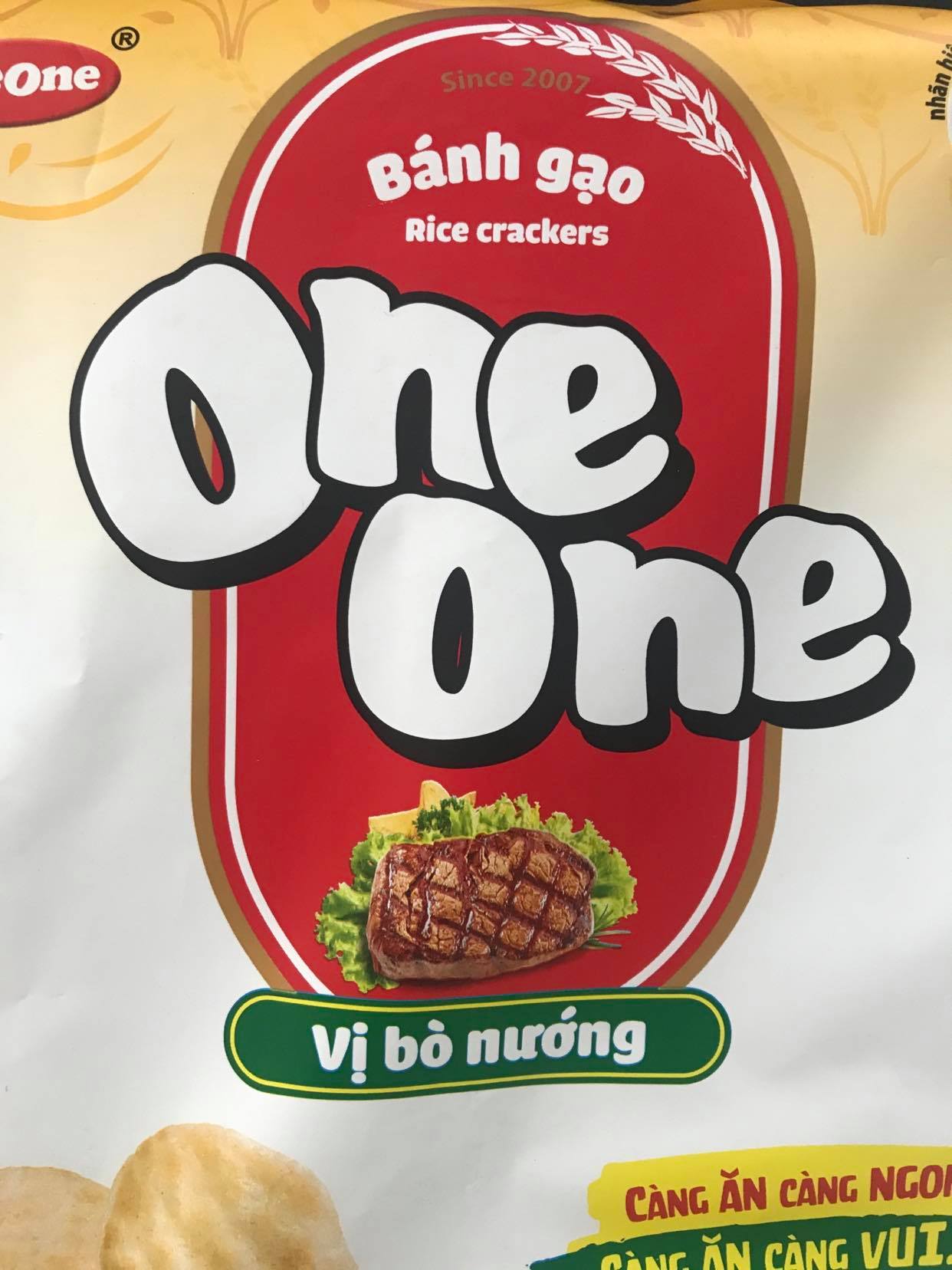 Bánh Gạo One One Vị Bò Nướng 225g