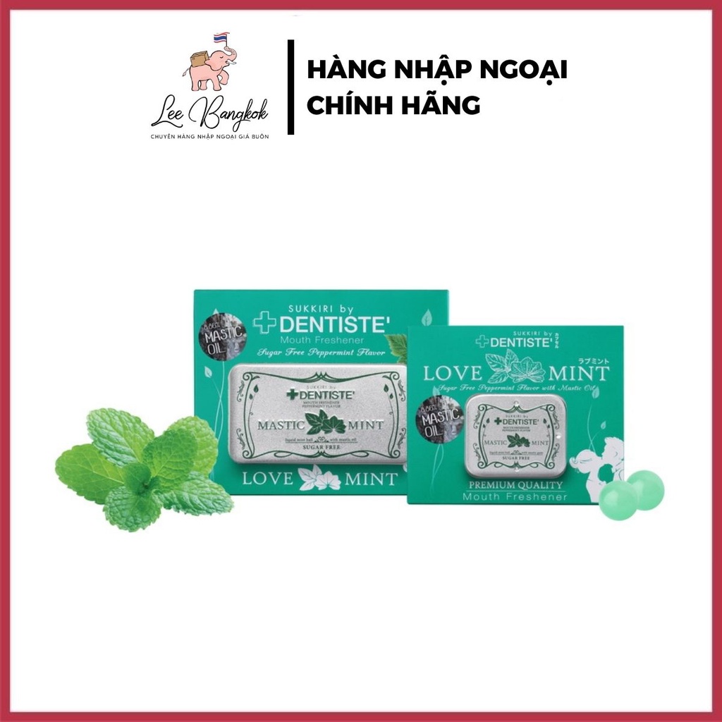 (Hoả Tốc - Che Tên) Hộp 20 Viên Kẹo Ngậm Phòng The Love The Mint Thái Lan, Kẹo Tình Yêu Mastic Mint 