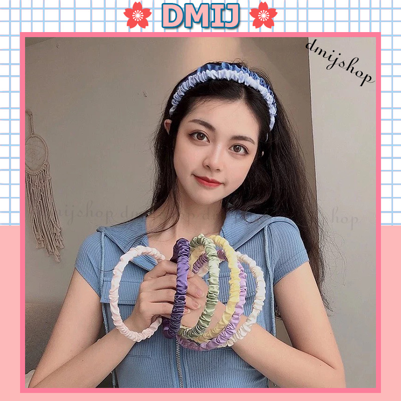 Bờm Tóc Vải Bản To Phong Cách Hàn Quốc Nhẹ Nhàng Xinh Xắn