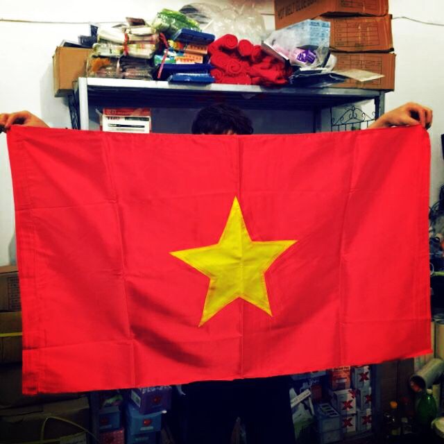 [ GIÁ SỐC ] Cờ tổ quốc, cờ đỏ sao vàng 0,8x1,2m vải sa tanh - Loại Đẹp Siêu Bền ( 1 Cái )