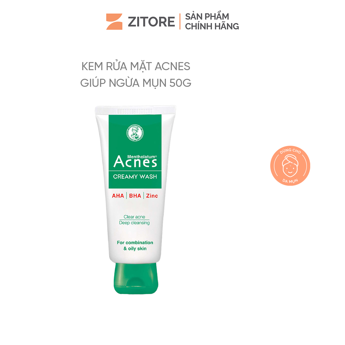 Kem rửa mặt acnes giúp ngừa mụn 50g - sản phẩm chính hãng tại zitore