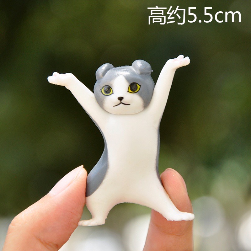 Bộ 6 Mèo nhảy múa - Mô hình trang trí PVC đặc siêu cute