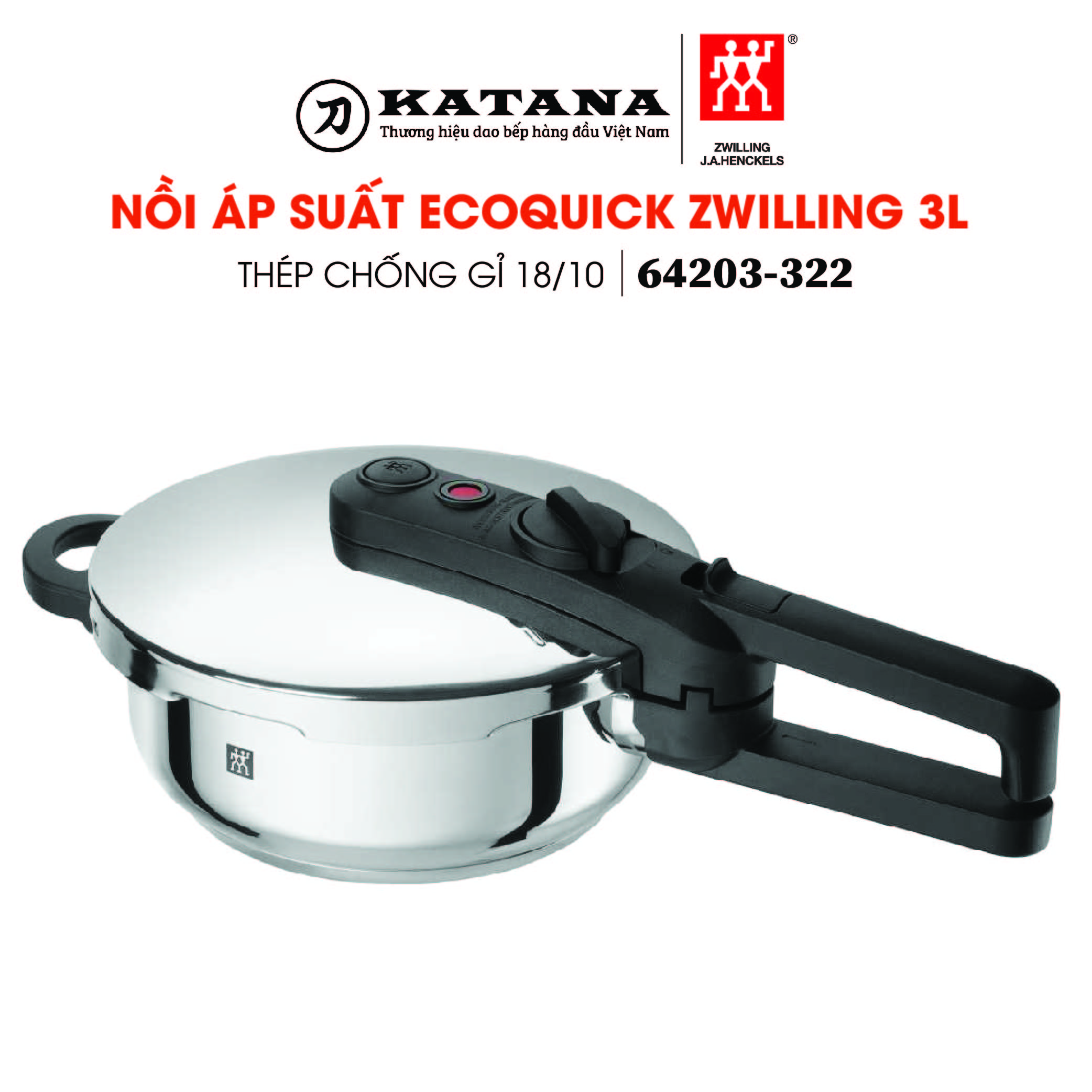 Zwilling - nồi áp suất ecoquick - 3l