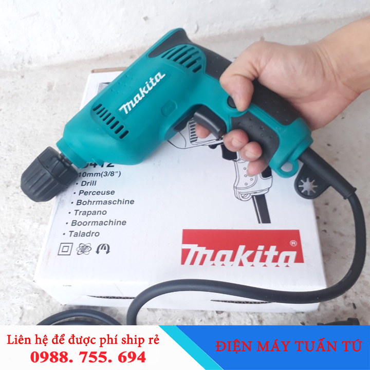 Máy khoan makita-6412 nhật bản - 100% dây đồng