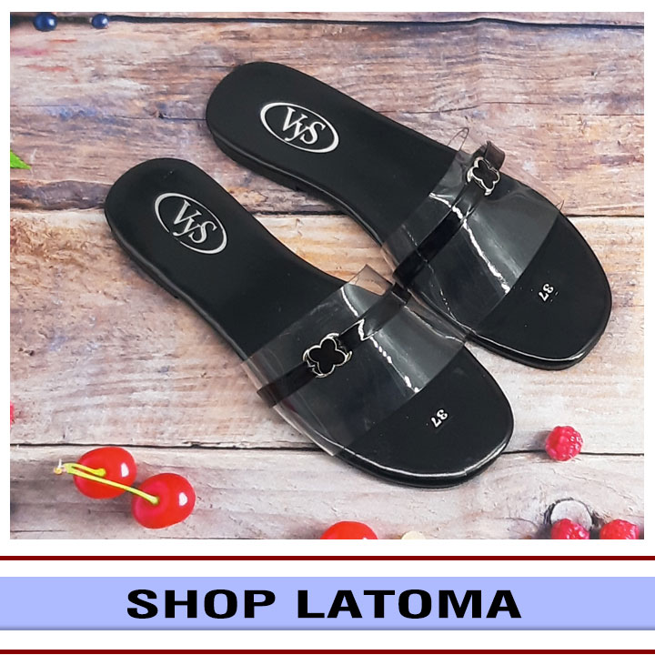 Dép lê bệt nữ quai ngang trang trí logo bướm kiểu dáng xinh xắn thời trang Latoma TA3851 (Nhiều màu)