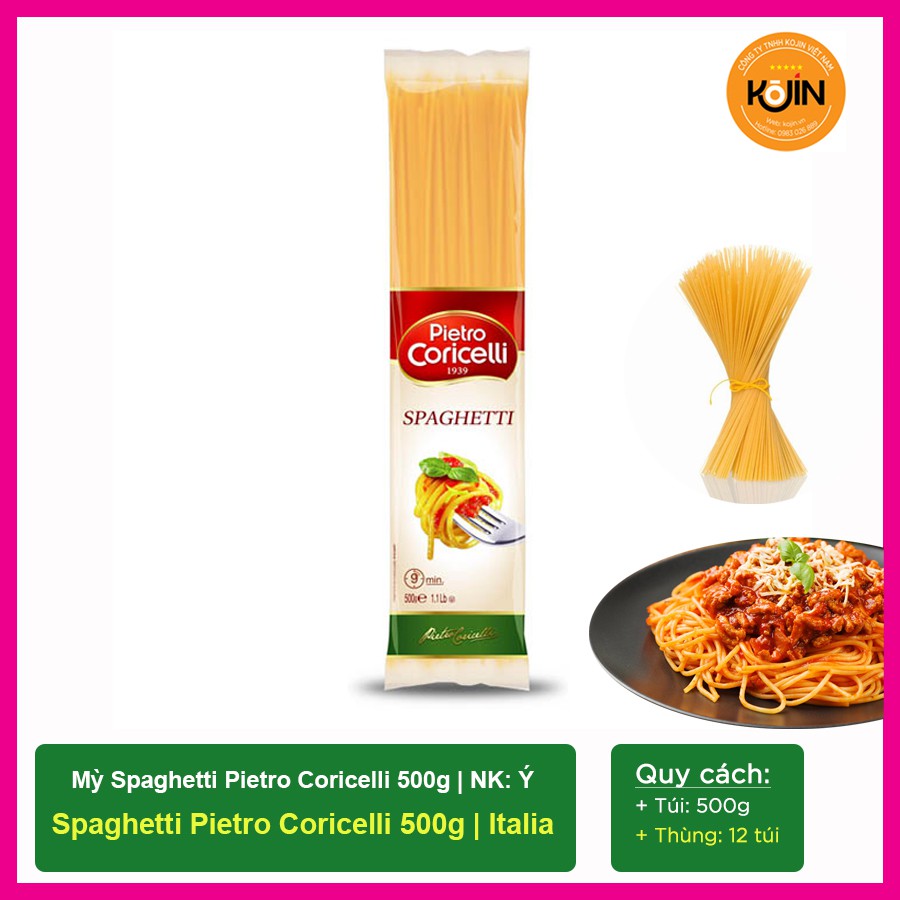 Mì ý spaghetti pietro coricelli gói 500g - chuẩn vị ý
